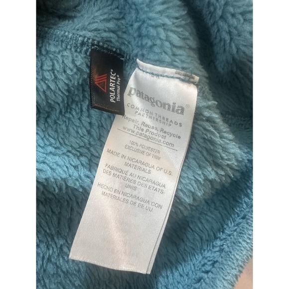 Patagonia Re-Tool Snap T Fleece Teal Green Pullover Women's MEDIUM Jacket Coat - Picture 5 of 11